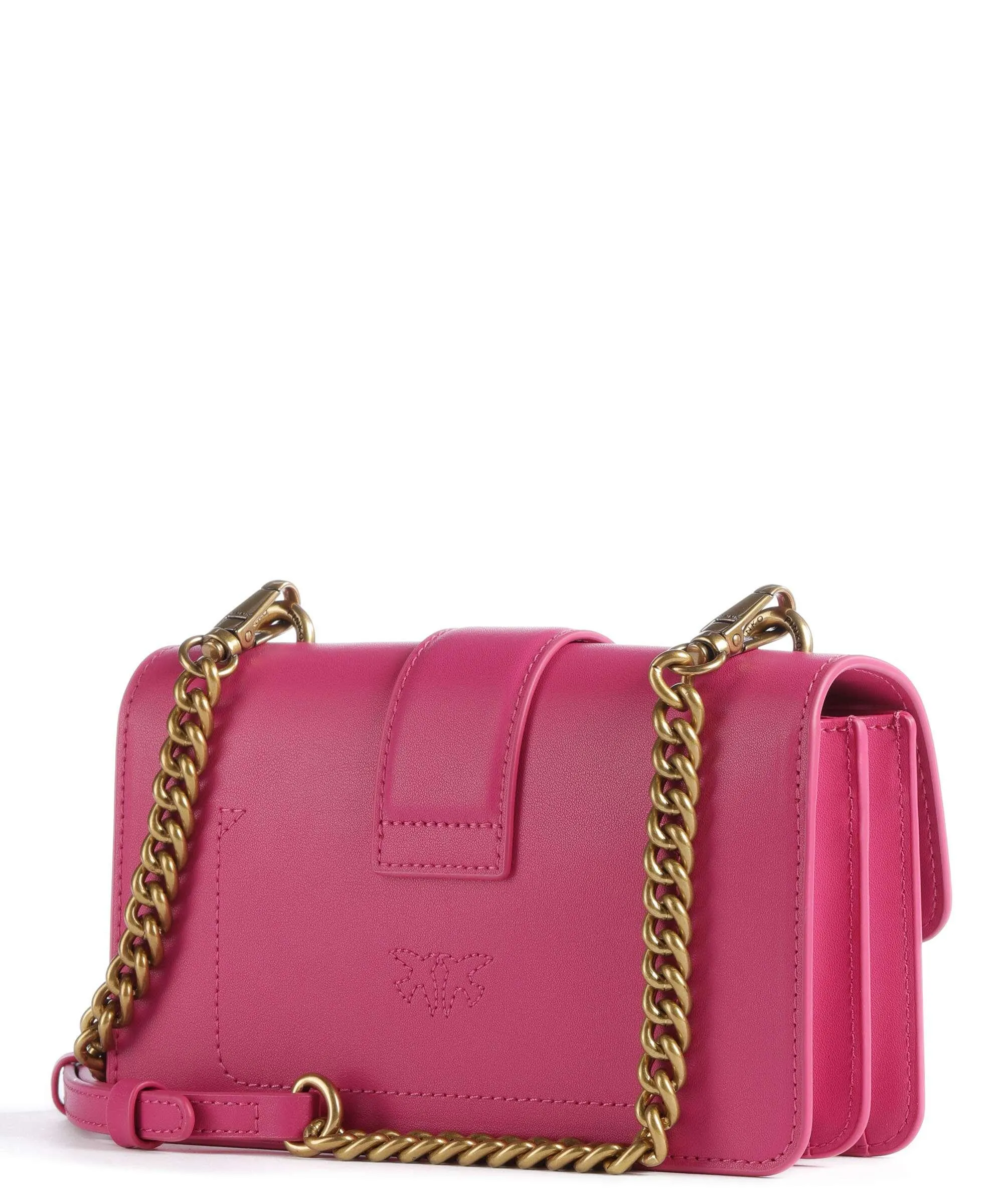  Pinko Love One Mini Borsa a tracolla pelle di vacchetta finemente grana pink  