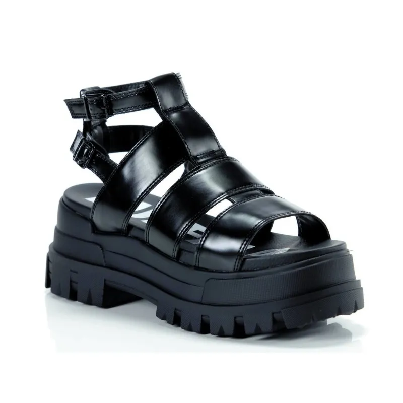 SANDALI BUFFALO ASPHA GLD CON PLATEAU DA DONNA